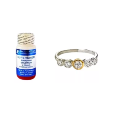 Banho De Rodio Branco De 100 Ml- Banho De Ouro